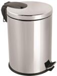 Dayco Metal Rozsdamentes acél pedálos szemetes, kivehető műanyag vödörrel, 3L, fényes - klin
