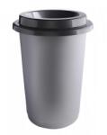 Plafor ECO kerek, henger szemetes 50L acél színű - klin
