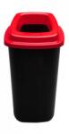 Plafor Sort szelektív hulladékgyűjtő, szemetes 45L fekete/piros - klin