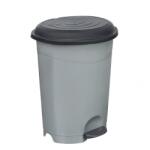 PLANET Pedálos szemetes kuka, műanyag, ECO antracit, kivehető kosárral, 50L