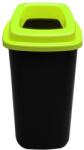 Plafor Sort szelektív hulladékgyűjtő, szemetes 28L zöld/fekete - klin