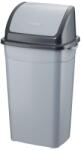 PLANET Billenőfedeles szemetes kuka, műanyag, szürke/antracit, 70 L - klin