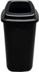 Plafor Sort szelektív hulladékgyűjtő, szemetes 28L fekete/fekete - klin
