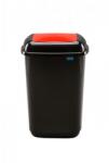 Plafor Quatro rugós billenő fedeles szemetes 45L fekete/piros - klin