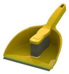 UCTEM PLAS Kézi szemeteslapát + kefe szett sárga - klin