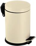 Eformetal Galvanizált acél pedálos szemetes, kivehető műanyag vödörrel, krém színű, 5L - klin