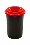 Plafor ECO kerek, henger szemetes 50L fekete/piros - klin