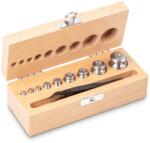 KERN súlykészlet precíziós mérlegekhez 1 g - 100 g fa dobozban, OIML M1 súlyosztály (344-03)