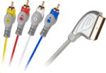 Cabletech Cablu Euro-4RCA 1, 5 m lacrimă (L-KPO3419-1-5)