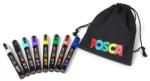 uni Dekormarker készlet, 1, 8-2, 5 mm, UNI Posca Pouch PC-5M , 8 különböző szín, tartóval (2UPC5MPOUCH) - molnarpapir