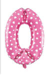  0 szám rózsaszín kis lufi - partywebshop