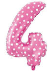  4 szám rózsaszín kis lufi - partywebshop