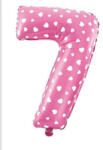 7 szám rózsaszín kis lufi - partywebshop