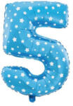  5 szám kék kis lufi - partywebshop