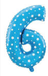  6 szám kék kis lufi - partywebshop