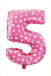  5 szám rózsaszín kis lufi