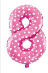  8 szám rózsaszín kis lufi - partywebshop