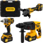 Rotor Trusa de scule 3 în 1 ROTOR RSET3, Rotopercutor , Polizor unghiular, Autofiletanta 21V/3Ah Innovative ReliableTools