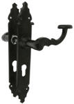 AMIG ДРЪЖКА К-Т 2бр handle МОД. 350 280х45 70мм С БРАВА И ПАТРОН ЧЕРНА МАТ (23550b)