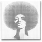  PontPöttyöző - Titokzatos szépség Méret: 50x50cm, Keretezés: Keret nélkül (csak a vászon), Szín: Piros