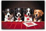  Gyémántszemes kirakó - Kutya kártyajáték Méret: 40x60cm, Keretezés: Műanyagtáblával, Gyémántok: Kerek