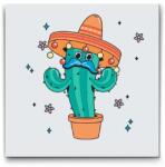  Festés számok szerint - Mexikói kaktusz Méret: 50x50cm, Keretezés: Műanyagtáblával