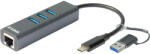 D-link - Networking Usb-c/usb To Gigabit Ethernet Adapter With 3 Usb 3.0 Ports Dub-2332 (dub-2332)