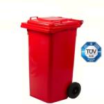 ICS Kuka 240l piros Olasz kerekes háztartási szemetes CE