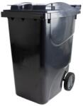 Europlast Kuka 360l kerekes fekete kültéri háztartási szemetes CE