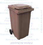 PlastikGogic Háztartási kuka 240 L barna kerekes CE