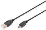 ASSMANN Cablu USB 2.0 A la mini USB B 5 pini 1 m negru