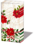 Ambiente Pointsettie cream papírzsebkendő, 10 darabos