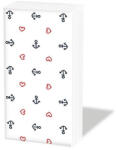 Ambiente Anchor Heart White papírzsebkendő 10 darabos