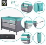 Moni Next level utazóágy lehajtható oldalfal 2 szint türkiz - neobaby
