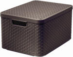 Keter Box Curver Style L 30L tetővel, sötétbarna (205861) - avplanet