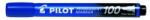 Pilot Alkoholos marker, 1 mm, kúpos, 'Permanent Marker 100', kék (PPM100K) (PPM100K)