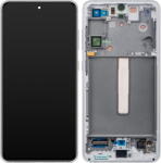 Samsung Piese si componente Display cu Touchscreen Samsung Galaxy S21 FE 5G G990, cu Rama, Alb, Service Pack GH82-26414B (GH82-26414B) - vexio