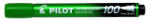 Pilot Alkoholos marker, 1 mm, kúpos, 'Permanent Marker 100', zöld (PPM100Z) (PPM100Z)