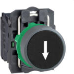 Schneider Electric Harmony XB5 - XB5AA3351C0 - komplett műanyag nyomógomb, Ø22, visszatérő, 1NO, fekete, " le nyíl" , szürke körgyűrű (XB5AA3351C0)