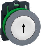 Schneider Electric Harmony XB5 - XB5FA3341C0 - panelbe süllyesztett komplett műanyag nyomógomb, Ø30, visszatérő, 1NO, fehér, " fel nyíl" , szürke körgyűrű (XB5FA3341C0)