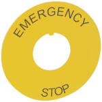 Legrand Osmoz cimke vészleállító nyomógombhoz, Ø60-" EMERGENCY STOP" - 24176 (24176)