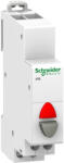 Schneider Electric Acti9 iPB - A9E18039 - nyomógomb, 1NC, szürke, piros LED, 12 - 48VAC (A9E18039)