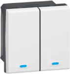 Legrand Program Mosaic BUS/KNX-vezérlő mechanizmus, 2 nyomógomb, 2 vezérlő pont, LEG078494 (78494)