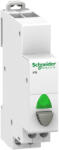 Schneider Electric Acti9 iPB - A9E18038 - nyomógomb, 1NO, szürke, zöld LED, 12 - 48VAC (A9E18038)