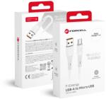Forcell F-ENERGY C341 kábel USB A - Micro USB QC3.0 2, 4A 18W Szilikon 1 m fehér