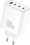 FONENG falitöltő GaN40 GaN PD 100W 3xUSB-C + 1xUSB QC3.0 Fehér