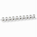 Legrand 134001 PractiboxS csavarral rögzíthető csupasz sárgaréz PE elosztókapocs, 9 kötési pont, 4x16mm2 + 5x10mm2, Icc=6 kA (134001)