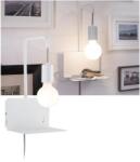 Paulmann 79812 - Lampă de perete CALVANI cu poliță și port USB, 1xE27/40W, 230V, albă (W4783)
