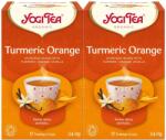 YOGI TEA 2x Bio kurkuma, narancs és vanília tea készlet, 17 tasak, 34 g