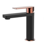  Mosdó csaptelep COPEN NOOK matt fekete / rose gold (C-01-100MB-RG)